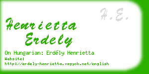 henrietta erdely business card